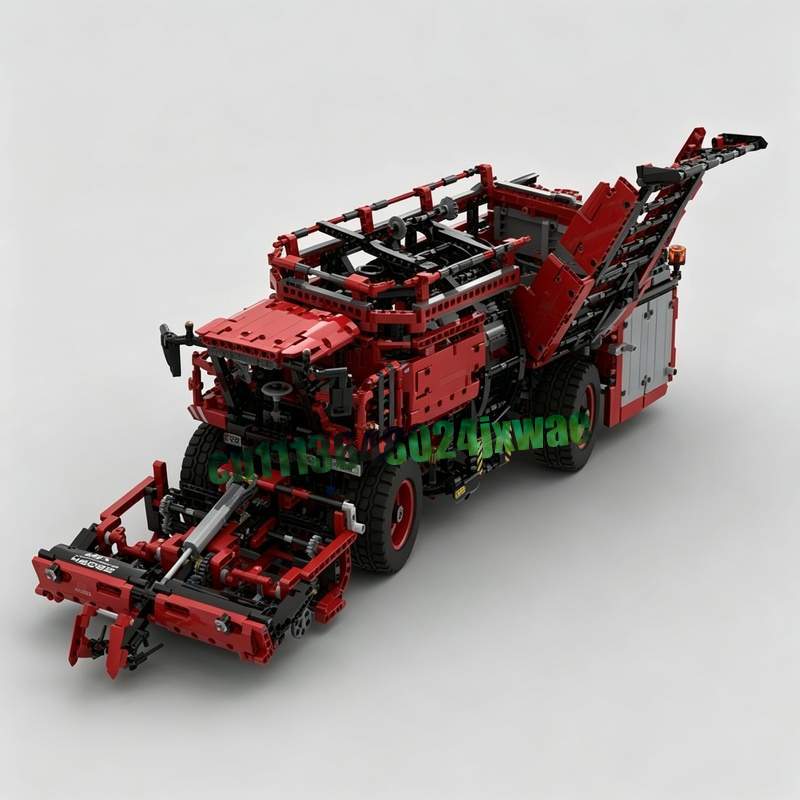 Agriculture Farming Education - 3747PCS Red Agriculture Harvester Farm Vehicle