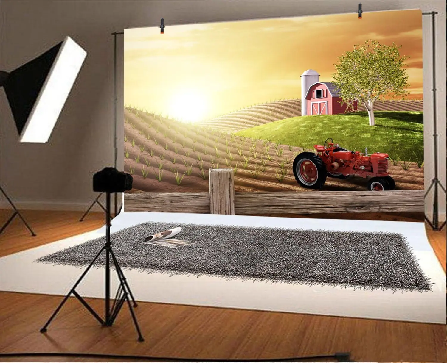 Morning Busy Farm Fresh Sunris - Agriculture Farming Background recension och pris
