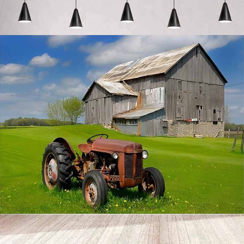 Green Farmland Photography Bac - Agriculture Farming Background recension och pris