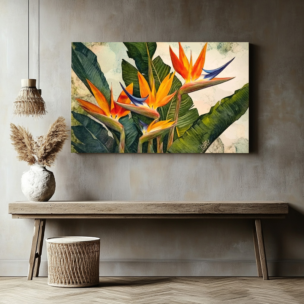 Vibrant Tropical Orchid Poster - Orchard Sprayer Tractor recension och pris