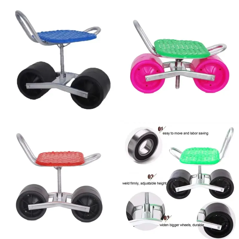 Adjustable Height Rolling Stoo - Agriculture Farming Working recension och pris