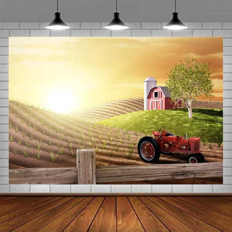 Morning Busy Farm Photography  - Agriculture Farming Background recension och pris