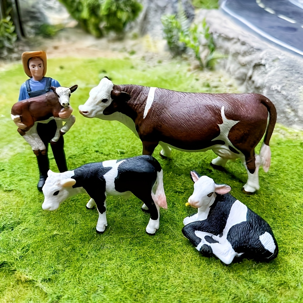 Farm Farmer And Cow Model Set  - Agriculture Farming Education recension och pris